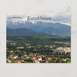 Een prachtig Uitzicht van Almaty Kazachstan Briefkaart