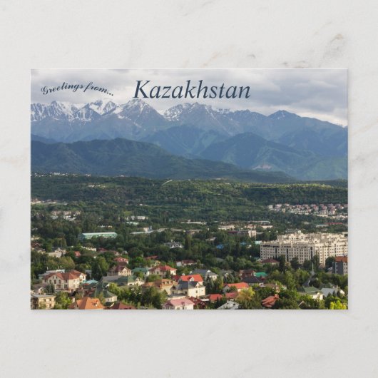 Een prachtig Uitzicht van Almaty Kazachstan Briefkaart (Voorkant)