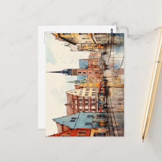 Een prachtig Uitzicht van de iconische stad van Du Briefkaart (Voorkant / Achterkant in situ)