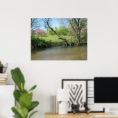 Een prachtig Uitzicht van de rivier Poster (Thuiskantoor)