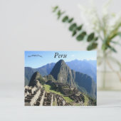 Een prachtig Uitzicht van Machu Picchu Briefkaart (Staand voorkant)
