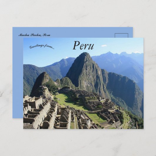 Een prachtig Uitzicht van Machu Picchu Briefkaart (Voorkant / Achterkant)
