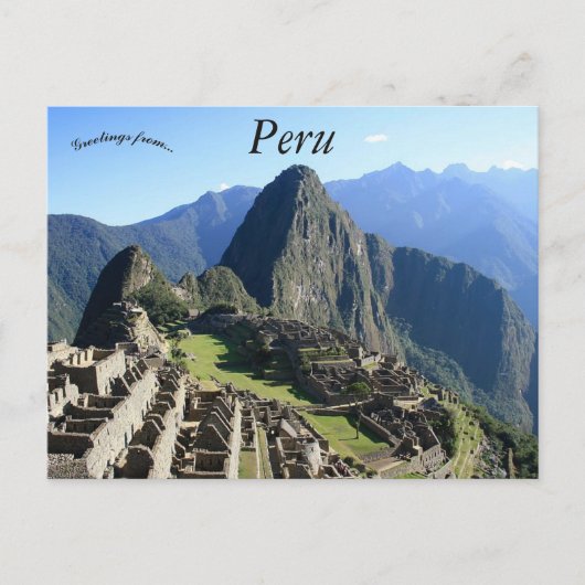 Een prachtig Uitzicht van Machu Picchu Briefkaart (Voorkant)