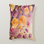 Een prachtig veld van kleurrijke papavers. accent kussen (Achterkant (Verticaal))