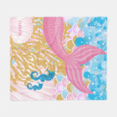 Een prachtig 🧜 ‍ ♀️ Zeemeermin Fleece Deken (Voorkant (Horizontaal))