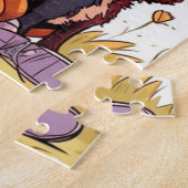 Een prachtig zwart meisje en haar drijfmest Puzzle Legpuzzel (Zijkant)