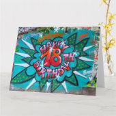 Een prachtige 18e verjaardag kaart (Gele Bloem)