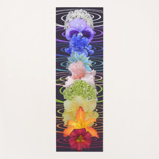 Een prachtige basis van zeven kakras van bloemen yogamat (Voorkant)