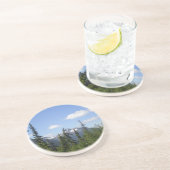 Een prachtige bergen scene Beverage Coaster Zandsteen Onderzetter (Zijkant)