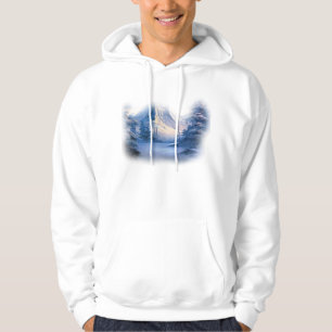 Een prachtige bergen sneeuwbuik hoodie