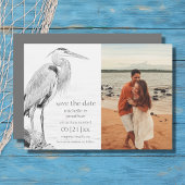 Een prachtige blauwe heron Water Bird Weduwfoto Save The Date