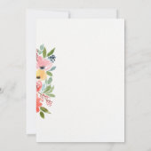 Een prachtige bloemenbruiloft uitnodiging (Achterkant)