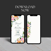 Een prachtige bloemenbruiloft uitnodiging