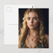 Een prachtige blonde vrouw briefkaart (Voorkant / Achterkant)