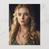 Een prachtige blonde vrouw briefkaart (Voorkant)