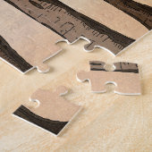 Een prachtige boszonsondergang legpuzzel (Zijkant)