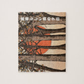 Een prachtige boszonsondergang legpuzzel (Verticaal)