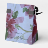 Een prachtige Bourgogne Waterverf Floral Bedankdoosjes (Achterkant)