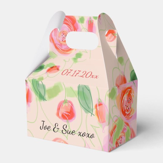 Een prachtige bruiloft gast gunst box bedankdoosjes (Voorkant Zijde)