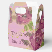 Een prachtige bruiloft gast gunst in paars bedankdoosjes (Geopend)