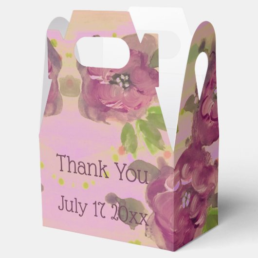 Een prachtige bruiloft gast gunst in paars bedankdoosjes (Geopend)