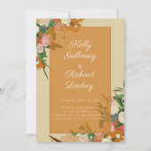 Een prachtige bruiloft uitnodigingsbloemen met Kaa Kaart (Voorkant)