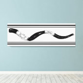 Een prachtige canvas muurkunst shofar Joods Nieuwj Afdruk (Insitu (Houten vloer))
