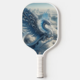 Een prachtige draak omringd door wolken pickleball paddle