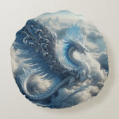 Een prachtige draak omringd door wolken rond kussen (Achterkant)