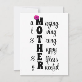 Een prachtige eerbetoon aan de liefde en kracht va notitiekaartje