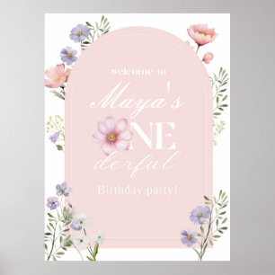 EEN prachtige, Eerste Verjaardag, EEN Poster