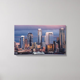 Een prachtige en dramatische zonsondergang uit het canvas afdruk