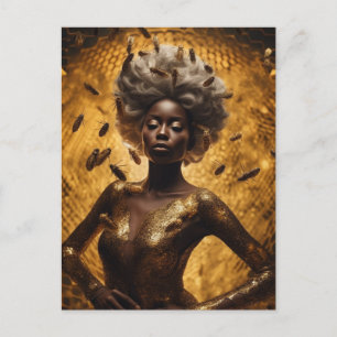 Een prachtige godin van de honingbijen briefkaart