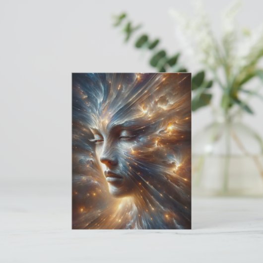 Een prachtige godin van de sterren briefkaart (Staand voorkant)