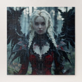 Een prachtige gotische engel legpuzzel (Verticaal)