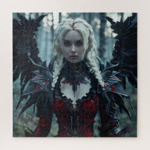 Een prachtige gotische engel legpuzzel