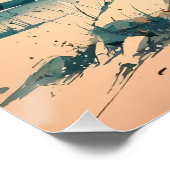 Een prachtige Japans Stijl Waterverf Perfect Poster (Hoek)