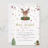 Een prachtige kerstrendier verjaardag kaart (Voorkant)