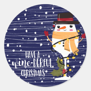 een prachtige kerstwijn voor wijn met een dermate ronde sticker