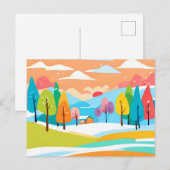 Een prachtige landschapskunst briefkaart (Voorkant / Achterkant)