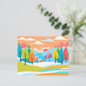 Een prachtige landschapskunst briefkaart (Staand voorkant)