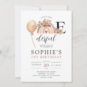 EEN prachtige Rainbow Girl's Verjaardag uitnodigin Kaart