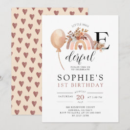 EEN prachtige Rainbow Girl's Verjaardag uitnodigin Kaart