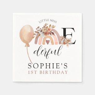 EEN prachtige Rainbow Girl's Verjaardag uitnodigin Servet