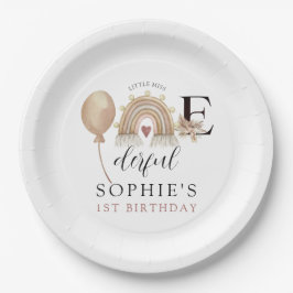 EEN prachtige regenboog meisje verjaardag Papieren Bordje