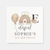 EEN prachtige regenboog meisje verjaardag Servet (Voorkant)