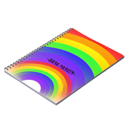 Een prachtige regenboogkleurplanner notitieboek (Linkerzijde)