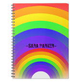 Een prachtige regenboogkleurplanner notitieboek (Voorkant)