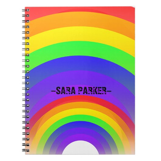Een prachtige regenboogkleurplanner notitieboek (Voorkant)