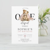 EEN prachtige Teddy Rainbow Girl's Verjaardag uitn Kaart (Staand voorkant)